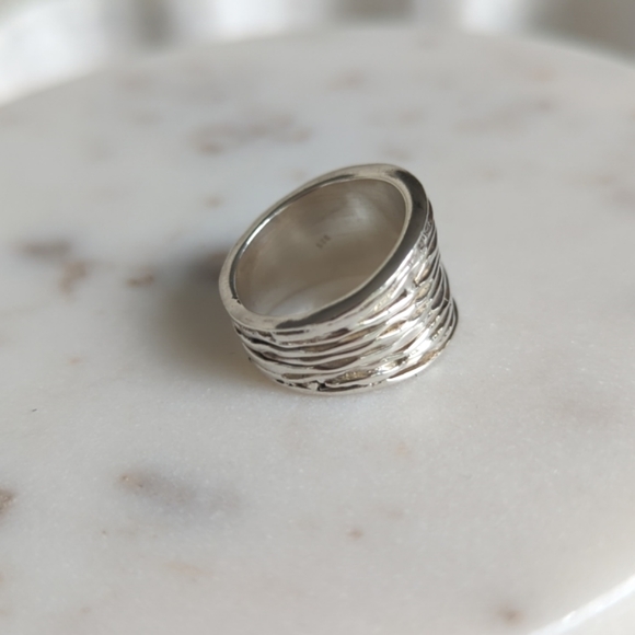 NWOT - Inspiranza Sterling Silver Crinkle Ring - Picture 3 of 5